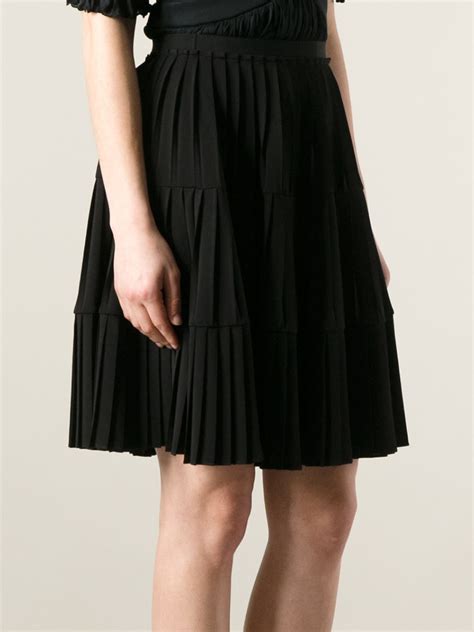 givenchy black pleated skirt|Pleated skirt in wool .